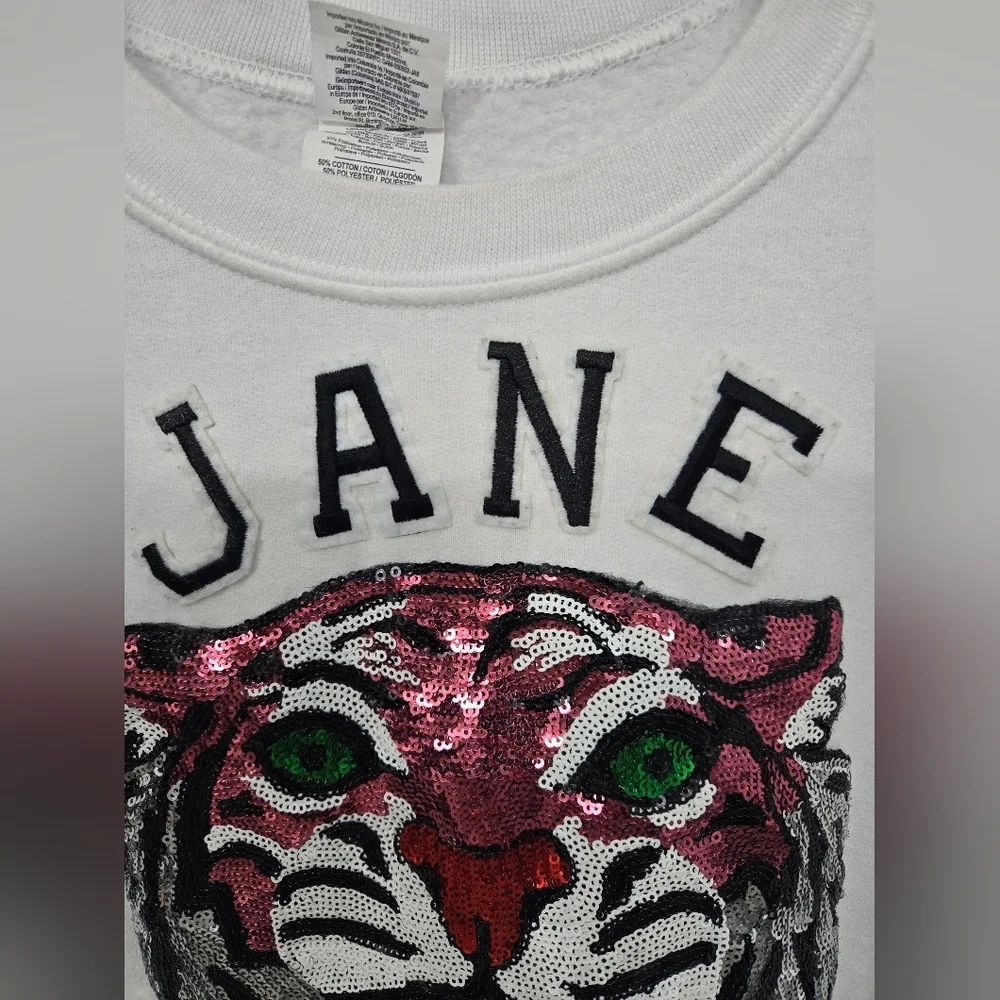 Jane Dough White Sweatshirt with Tiger Design - Picture 4 of 10